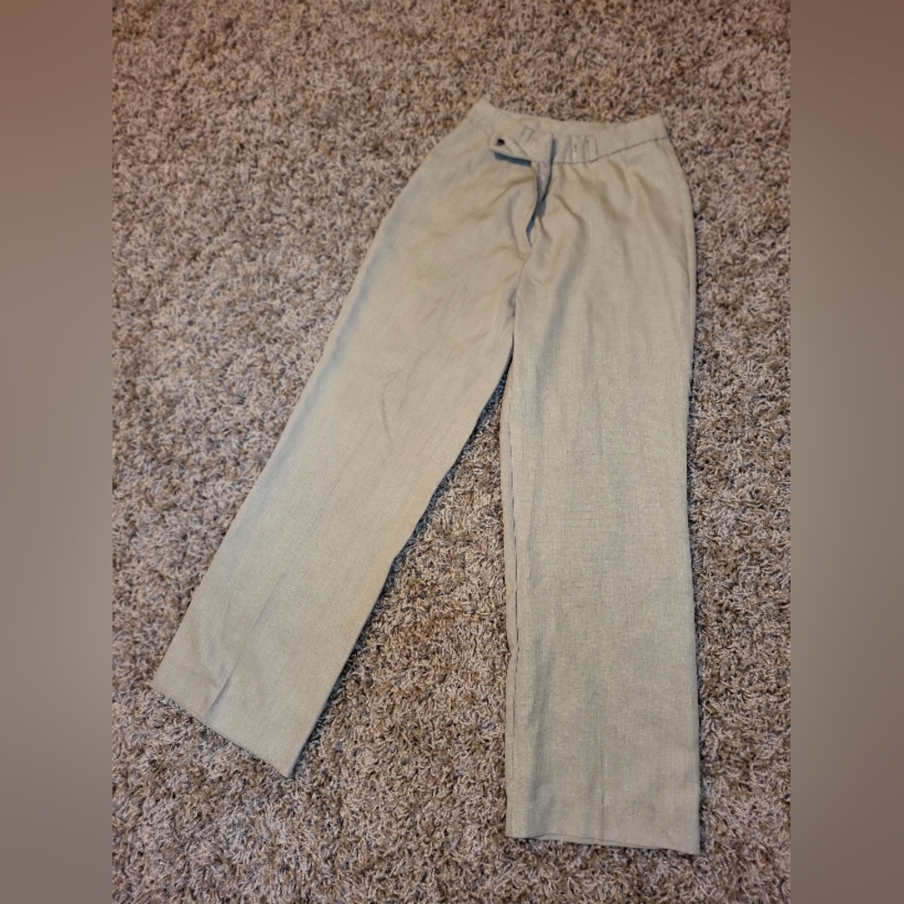 -Cream colored 40's remake high-wasted trousers-Size Medium